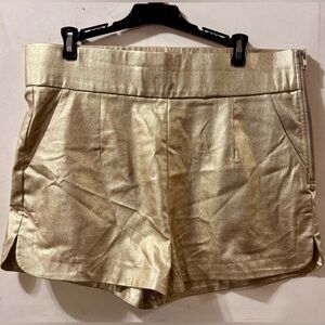AKIRA Gold High Waist Shorts Classic Style
